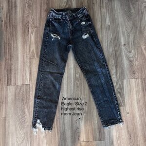 American Eagle Distressed Black Jeans